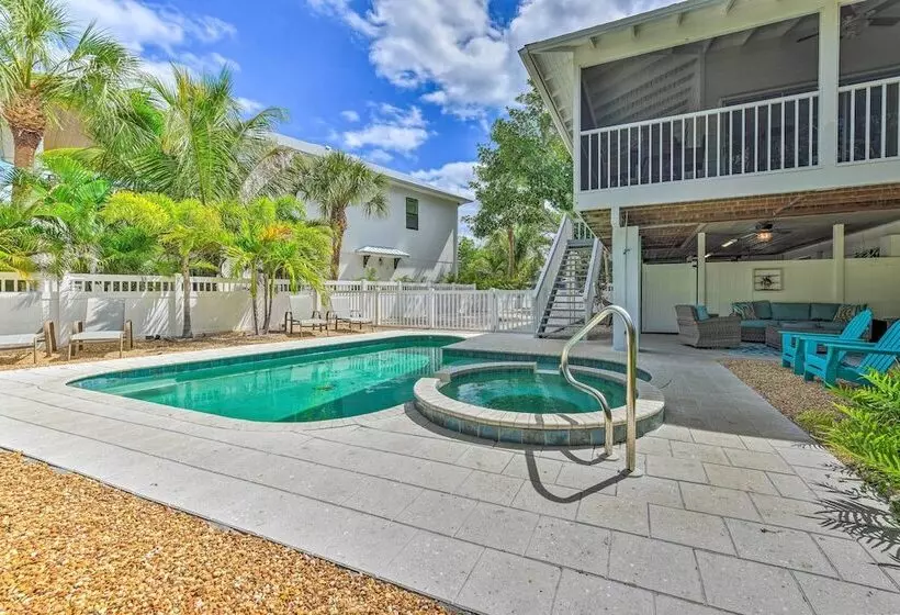 Canalfront Anna Maria Cottage W/ Pool & Hot Tub!