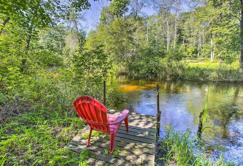 Little Manistee Riverfront Cabin W/ Fire Pit!