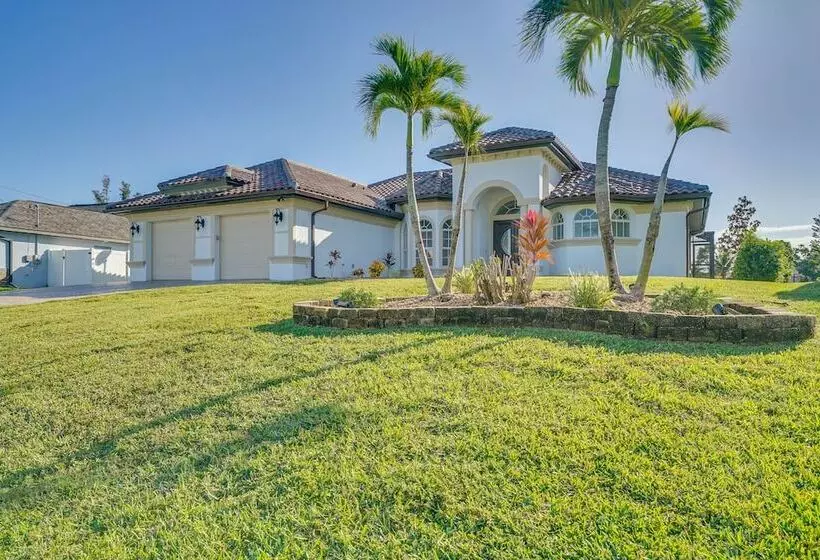 On Canal: Luxe Cape Coral Oasis W/ Pool & Lanai!