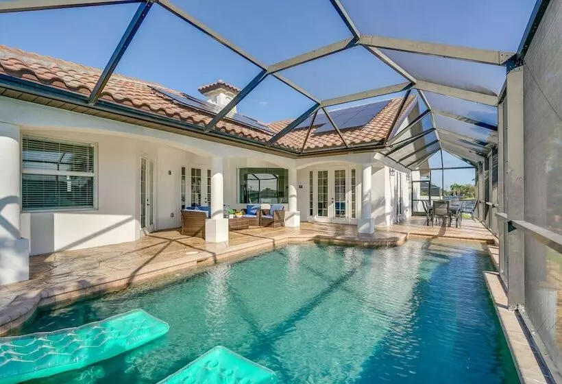 On Canal: Luxe Cape Coral Oasis W/ Pool & Lanai!