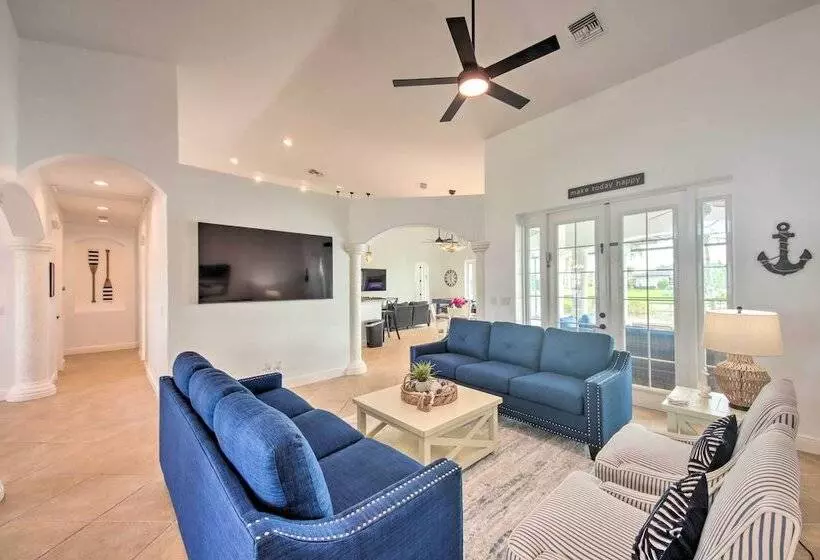 On Canal: Luxe Cape Coral Oasis W/ Pool & Lanai!