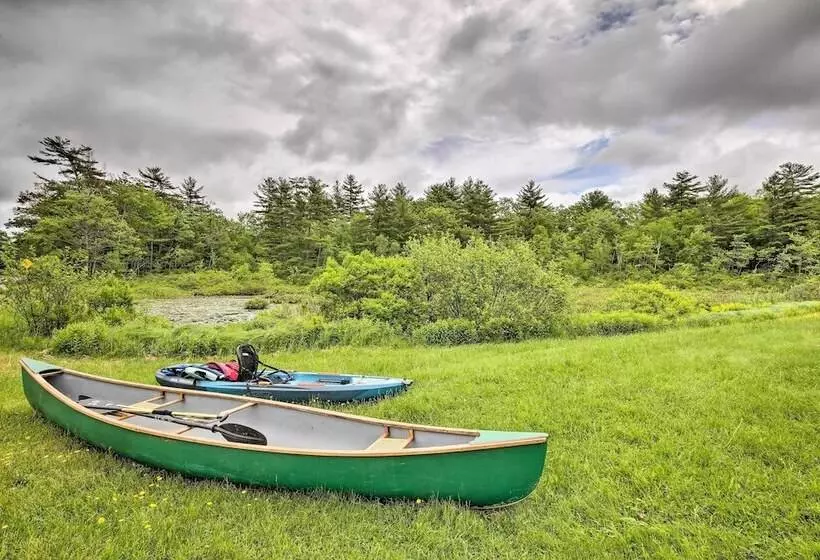 Pet Friendly Togus Pond Home: Kayak & Canoe!