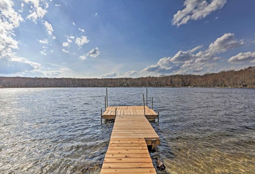 Pocono Lake Paradise W/ Private Beach & Dock!