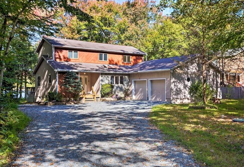Pocono Lake Paradise W/ Private Beach & Dock!