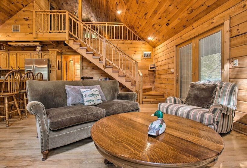 Streamside Bryson City Cabin W/ Hot Tub & Sauna