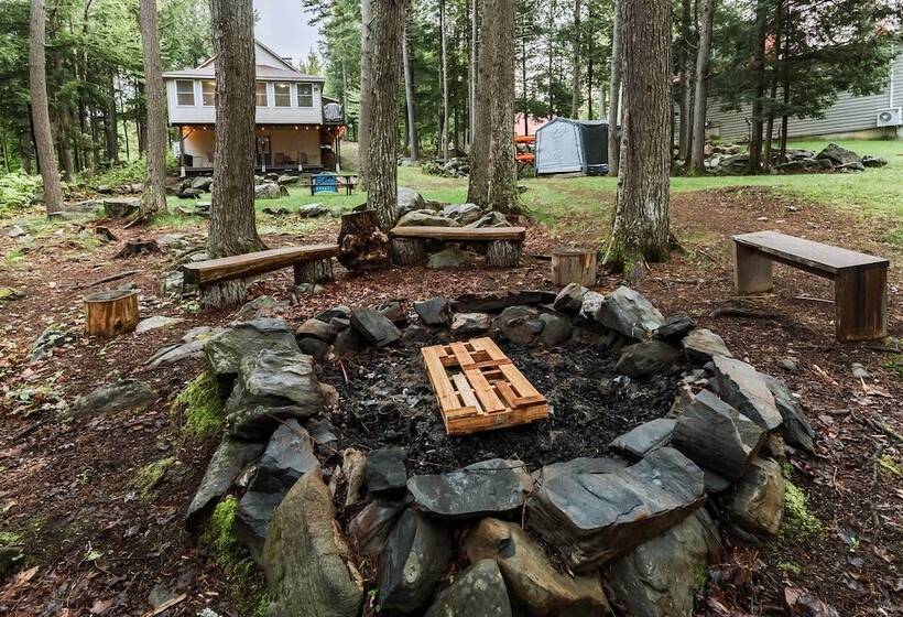 Waterfront Sebec Lake Home W/ Yard + Fire Pit