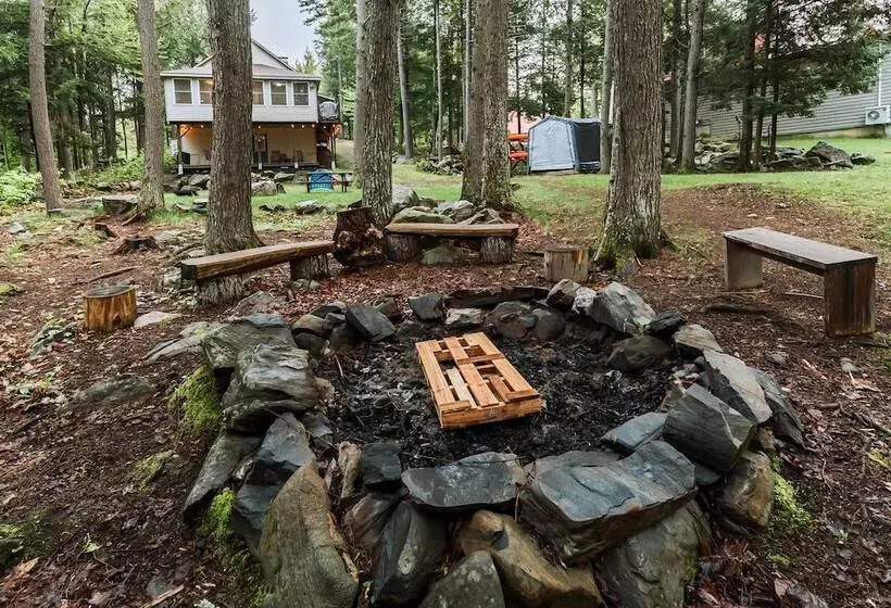 Waterfront Sebec Lake Home W/ Yard + Fire Pit