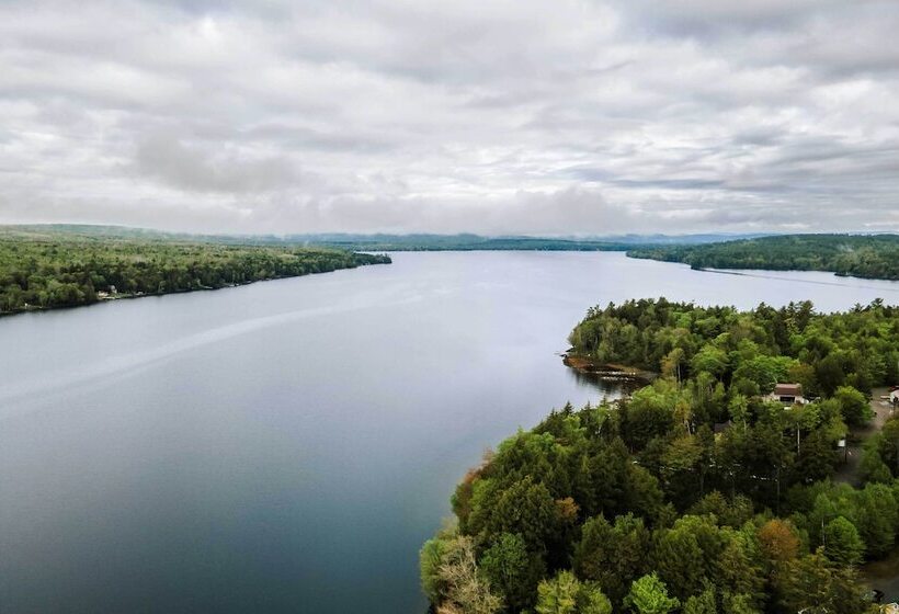 Waterfront Sebec Lake Home W/ Yard + Fire Pit