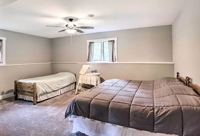 Cabin W/ Dock & Porch Across From Balsam Lake