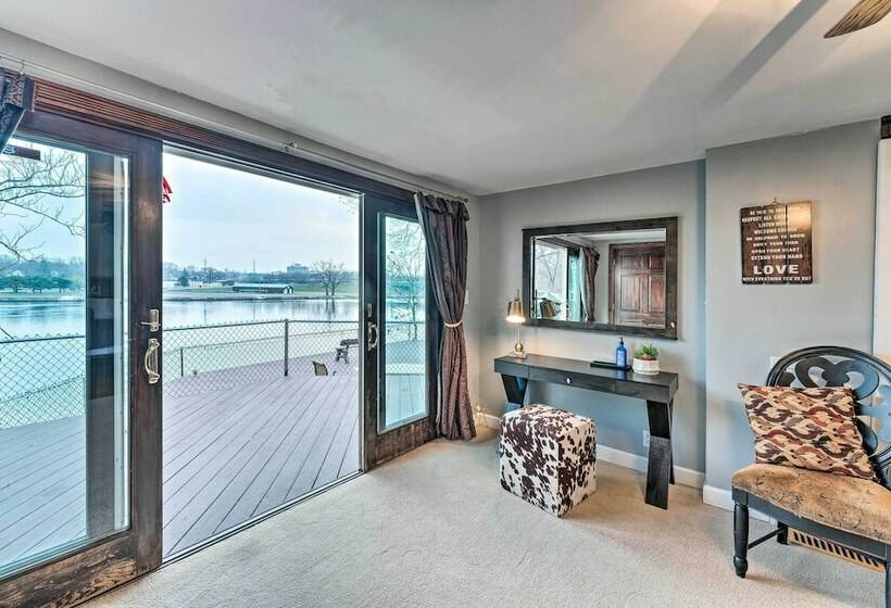 Riverfront Rockford Home W/ Fire Pit & Deck!