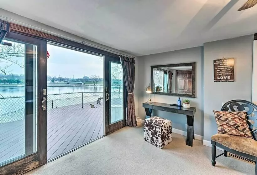 Riverfront Rockford Home W/ Fire Pit & Deck!