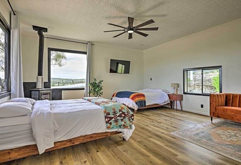 Trendy Fredericksburg Pad W/ Pool & Valley Views!