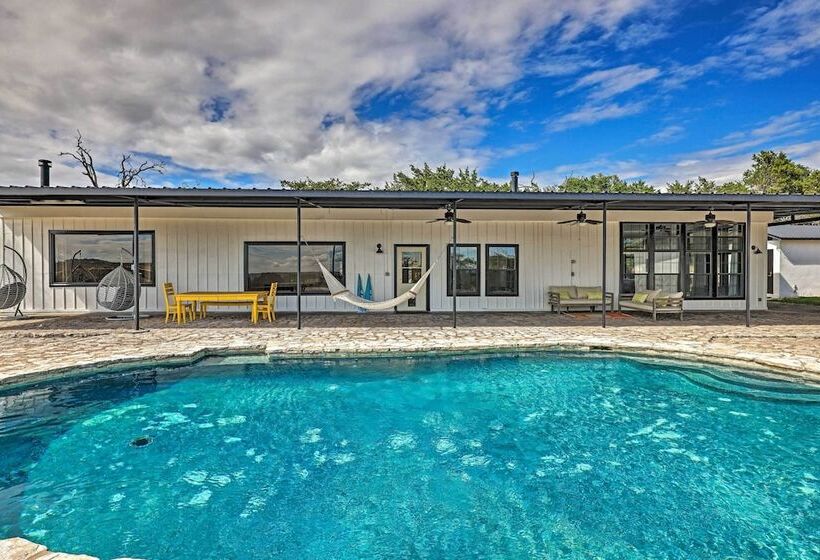 Trendy Fredericksburg Pad W/ Pool & Valley Views!