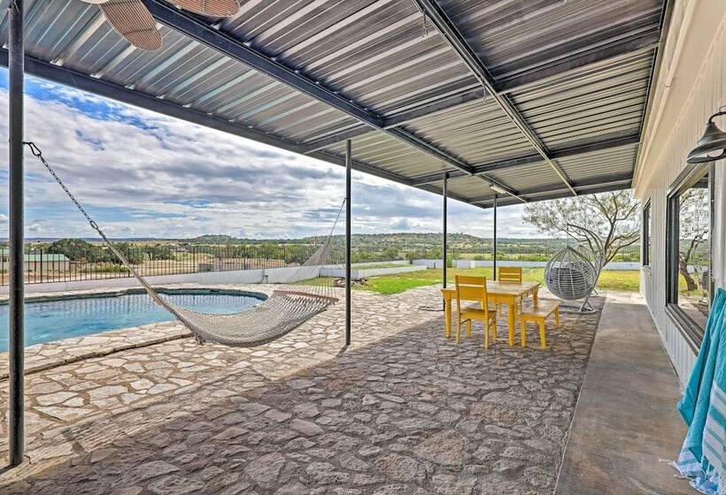 Trendy Fredericksburg Pad W/ Pool & Valley Views!