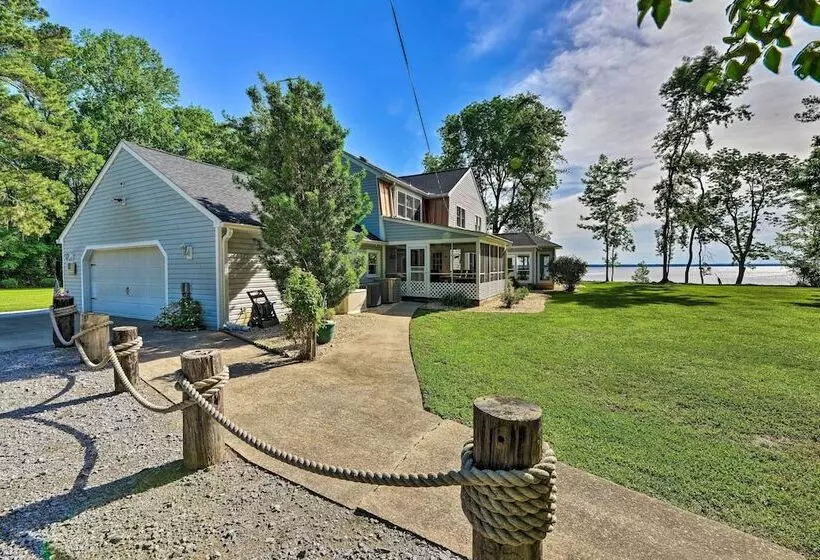 Bayfront Blounts Creek Home: Private Beach + Dock!
