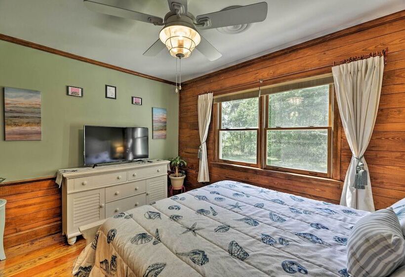 Bayfront Blounts Creek Home: Private Beach + Dock!