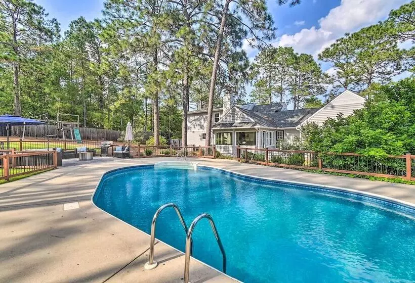 Peaceful Southern Pines Home W/ Pool + Yard!