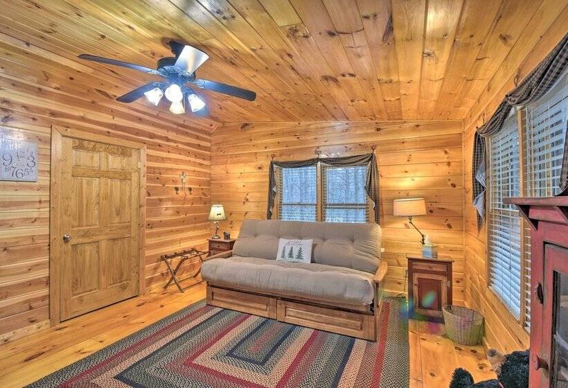 Rural Murphy Cabin Yard, Hot Tub & Fire Pit