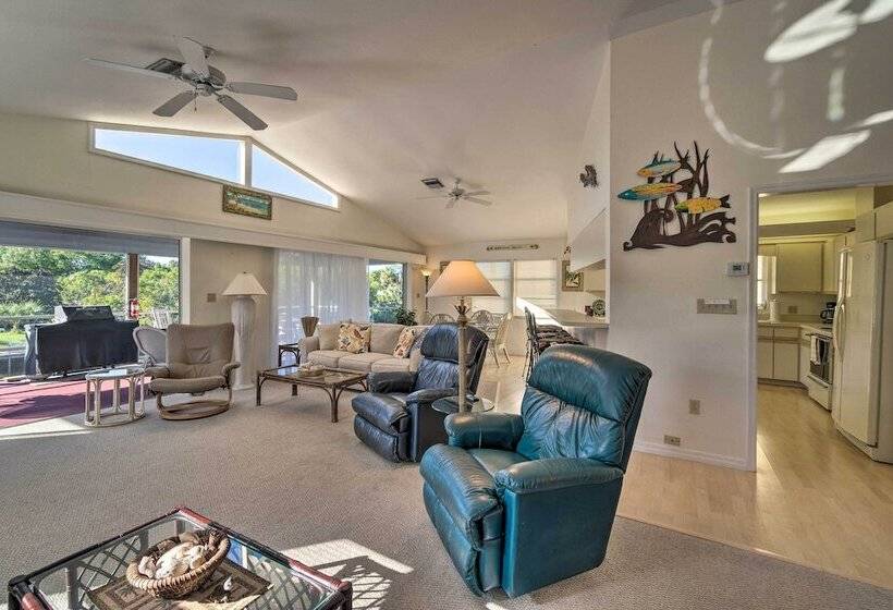 Canalfront Home W/ Private Dock   5 Mi To Beaches!