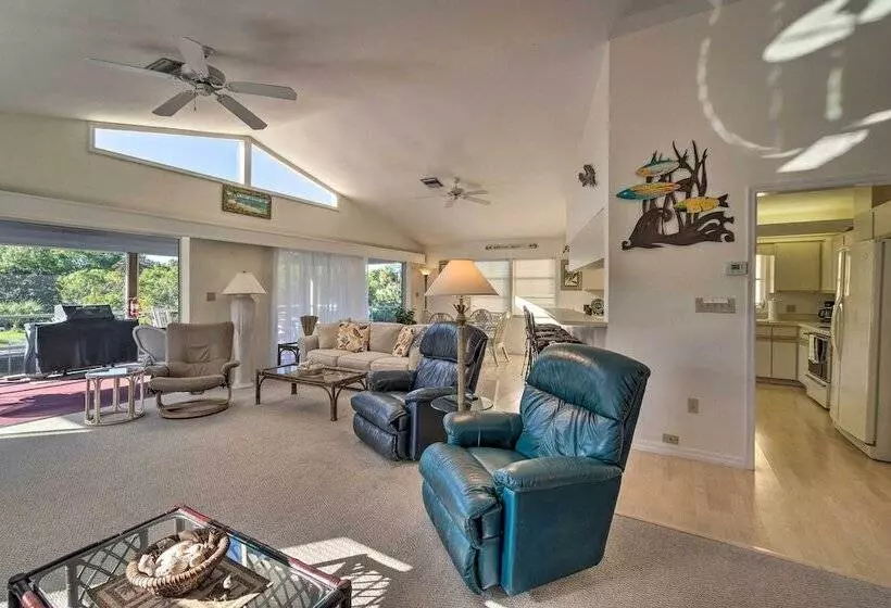 Canalfront Home W/ Private Dock   5 Mi To Beaches!