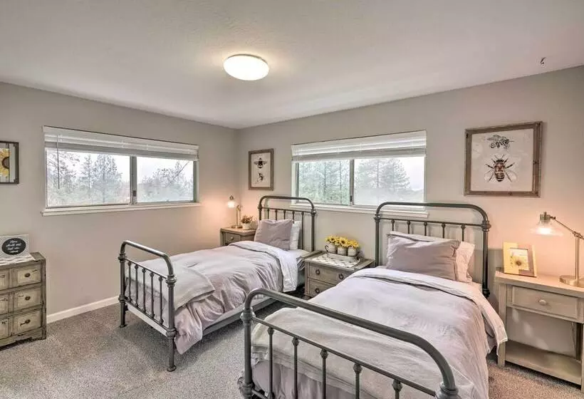 Forest View Deck + Fire Pits: Pine Grove Retreat!