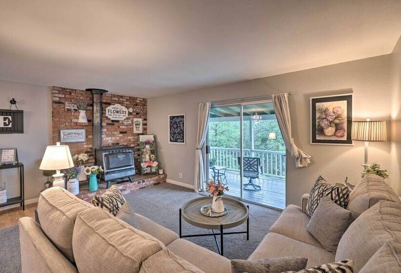 Forest View Deck + Fire Pits: Pine Grove Retreat!