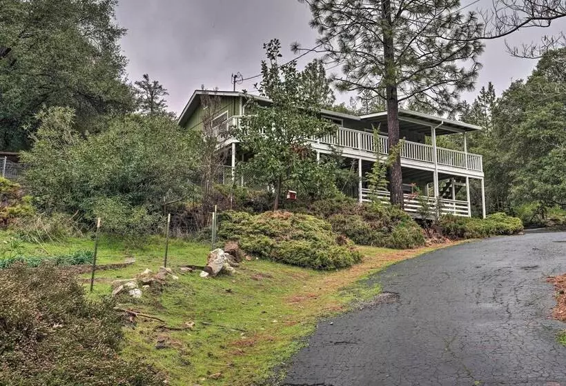 Forest View Deck + Fire Pits: Pine Grove Retreat!