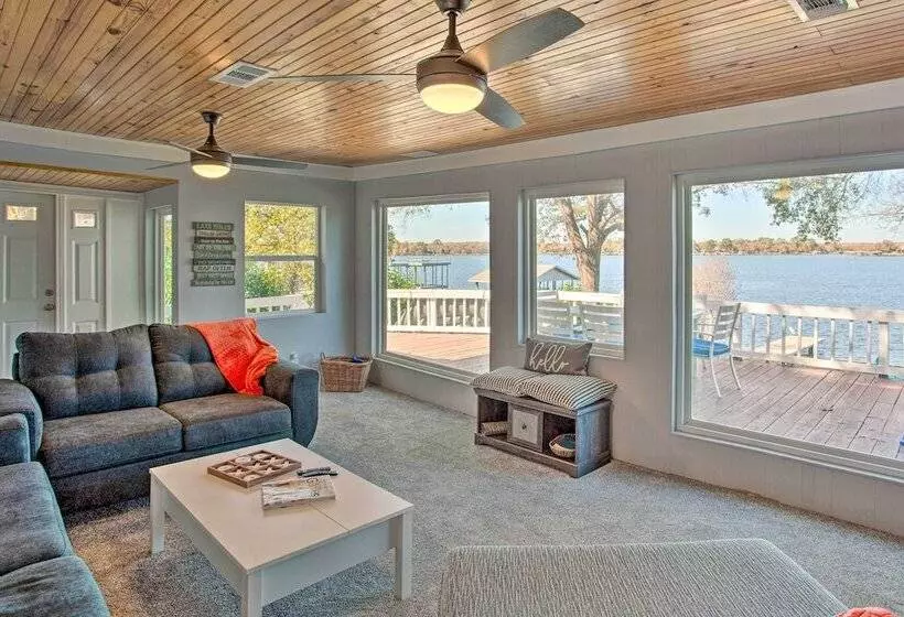 Dock & Fire Pit: Lakefront Cedar Creek Home!