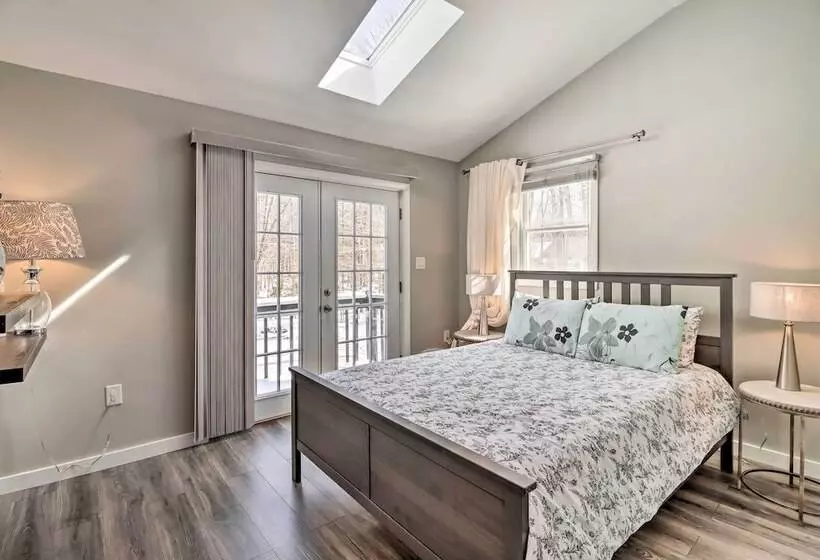 Hot Tub & Fire Pit: Modern Pocono Mountain Home