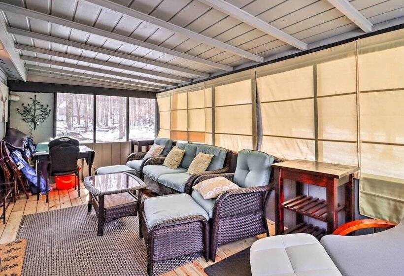 Hot Tub & Fire Pit: Modern Pocono Mountain Home