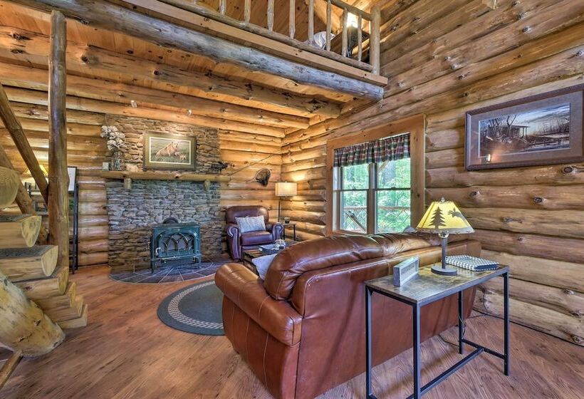 The Red Pine Cabin  W/ Private Pond & Dock!