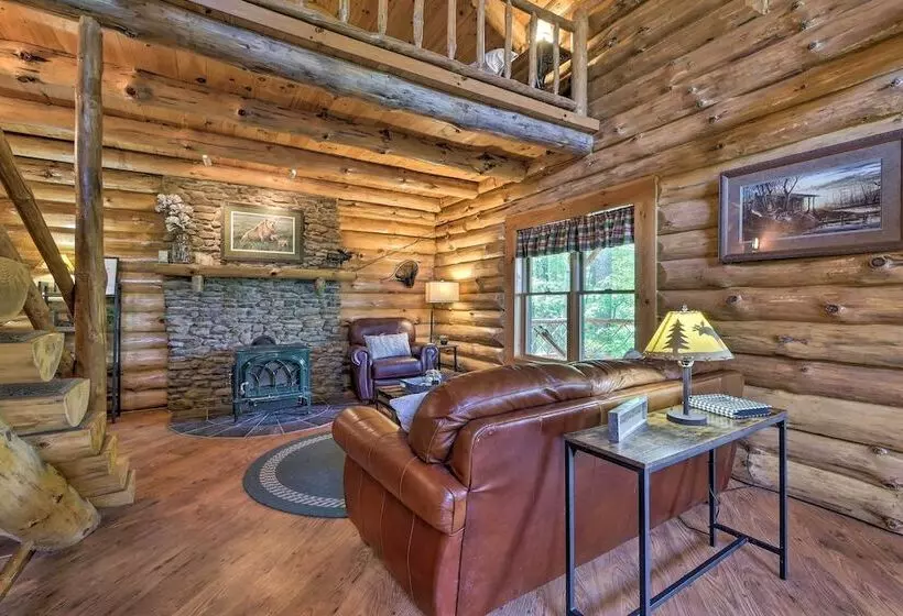 The Red Pine Cabin  W/ Private Pond & Dock!