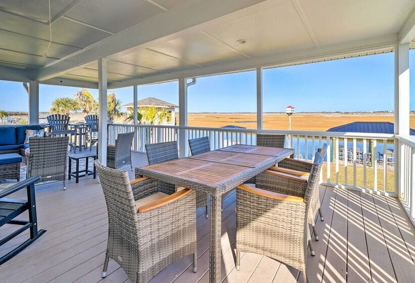 Stunning Surf City Home On Canal W/ Game Room!