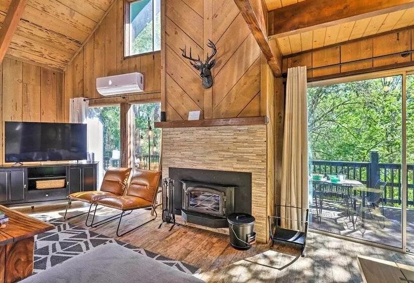 Near Trails: Cabin W/ 2 Level Deck In Twain Harte