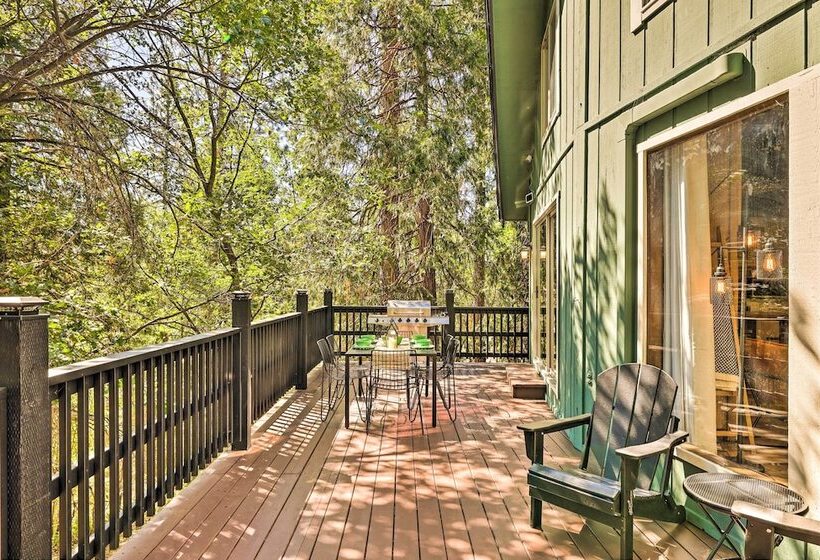 Near Trails: Cabin W/ 2 Level Deck In Twain Harte