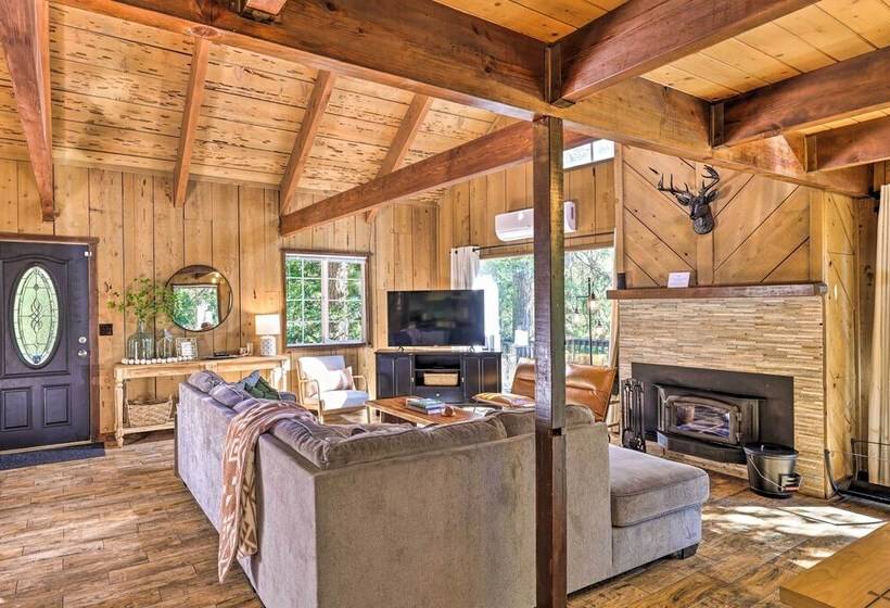 Near Trails: Cabin W/ 2 Level Deck In Twain Harte