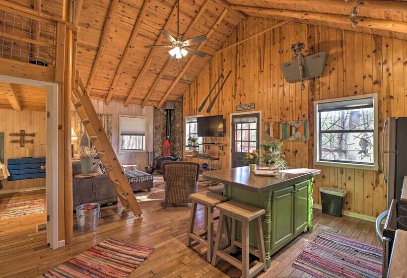 Scenic Greers Ferry Cabin W/ Deck + Fire Pit!