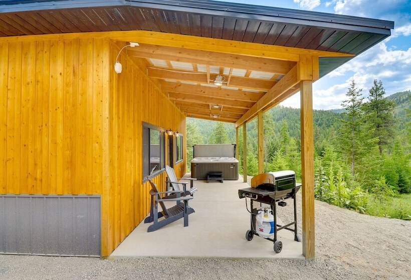 Modern Lakeside Cabin W/ Mountain Views & Hot Tub!