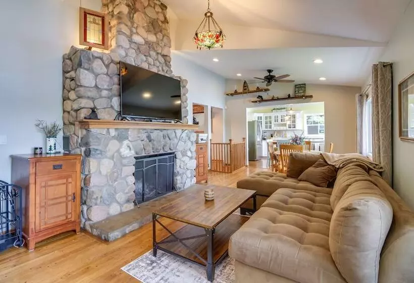 Garrison Haven On Whitefish Lake W/ Boat Dock!