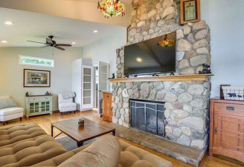 Garrison Haven On Whitefish Lake W/ Boat Dock!