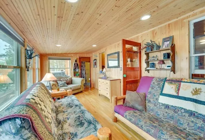 Pet Friendly Waterfront Minong Cabin With Fire Pit