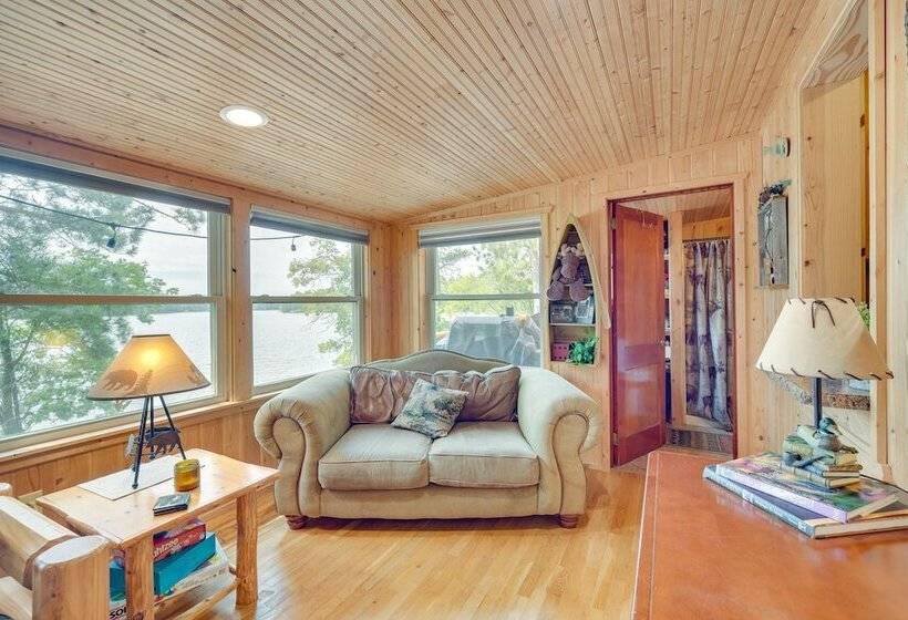 Pet Friendly Waterfront Minong Cabin With Fire Pit
