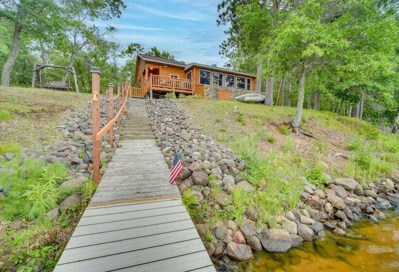 Pet Friendly Waterfront Minong Cabin With Fire Pit