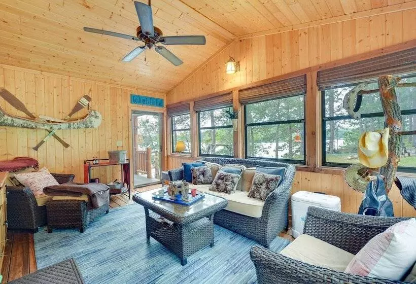 Pet Friendly Waterfront Minong Cabin With Fire Pit
