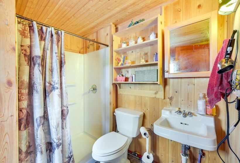 Pet Friendly Waterfront Minong Cabin With Fire Pit