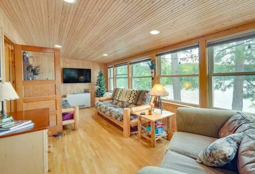 Pet Friendly Waterfront Minong Cabin With Fire Pit