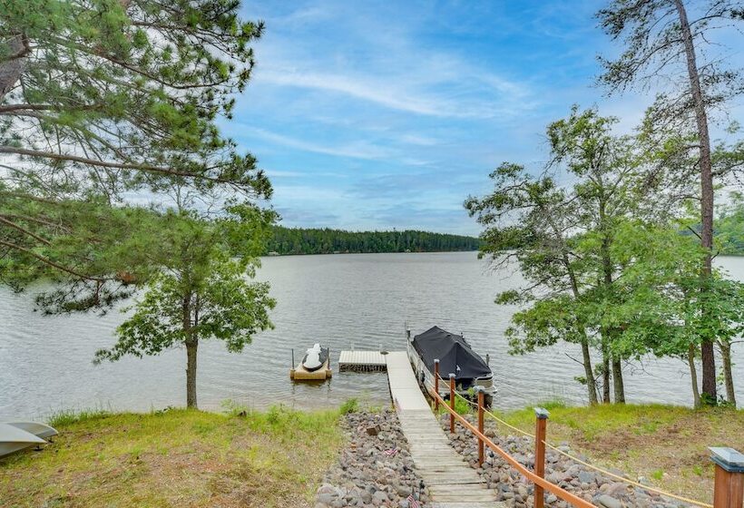 Pet Friendly Waterfront Minong Cabin With Fire Pit