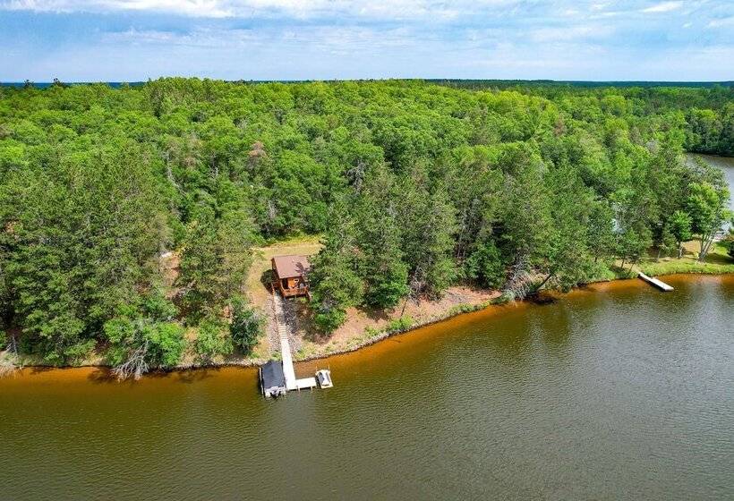 Pet Friendly Waterfront Minong Cabin With Fire Pit