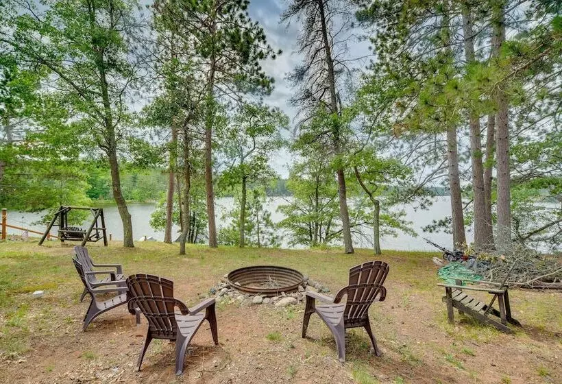 Pet Friendly Waterfront Minong Cabin With Fire Pit