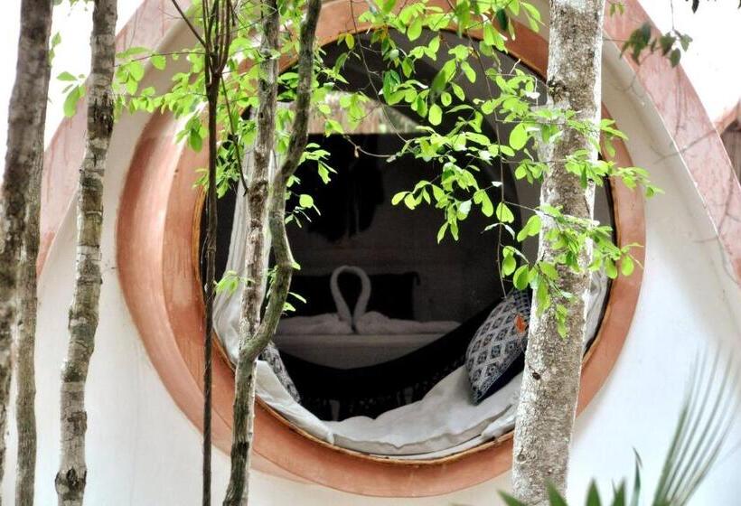 بنسيون Room In Lodge Eco Luxe Mayan Dome Cenote